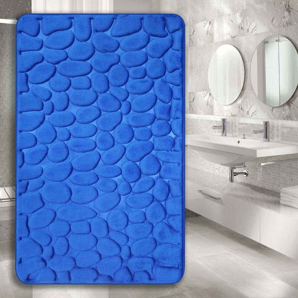 Memory foam kilimėlis "Benedomo" Deep blue, 60x100 cm kaina ir informacija | Vonios kambario aksesuarai | pigu.lt