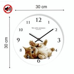 Sieninis laikrodis su spauda Kačiukas kaina ir informacija | Laikrodžiai | pigu.lt
