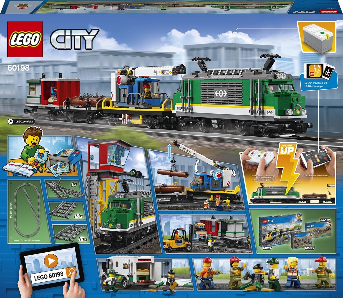 60198 LEGO® City Krovininis traukinys цена и информация | Konstruktoriai ir kaladėlės | pigu.lt