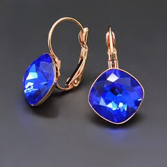 Auskarai moterims DiamondSky „Glare IV (Majestic Blue)“ su Swarovski kristalais kaina ir informacija | Auskarai | pigu.lt