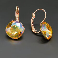 Серьги "Ослепительный Блеск IV (Light Topaz Shimmer)" с кристаллами Swarovski™ цена и информация | Серьги | pigu.lt