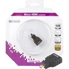 Deltaco HDMI-24-K, HDMI-M/Micro HDMI-F kaina ir informacija | Kabeliai ir laidai | pigu.lt