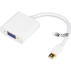 Deltaco DP-VGA4-K, Mini DisplayPort, VGA, 0.18m цена и информация | Кабели и провода | pigu.lt