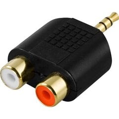 Adapteris DELTACO 3.5mm M - 2xRCA F / AA-25 kaina ir informacija | Deltaco Kompiuterinė technika | pigu.lt