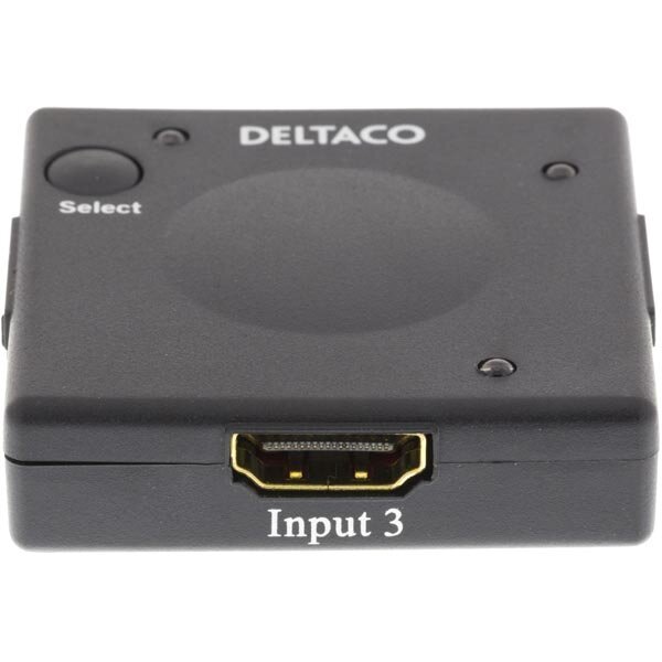 Adapteris Deltaco HDMI-7002 (3 IN -> 1 OUT) kaina ir informacija | Adapteriai, USB šakotuvai | pigu.lt