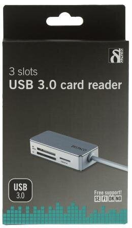 Kortelių skaitytuvas Deltaco UCR-147 цена и информация | Adapteriai, USB šakotuvai | pigu.lt