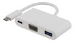 Deltaco USBC-1069, USB-C, VGA, 0,1m цена и информация | Adapteriai, USB šakotuvai | pigu.lt