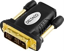 Adapteris Deltaco HDMI-11, HDMI 19-pin female - DVI-D male цена и информация | Adapteriai, USB šakotuvai | pigu.lt