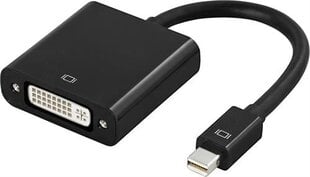 Deltaco DP-DVI6, Mini DisplayPort, DVI-D, 0.1m kaina ir informacija | Adapteriai, USB šakotuvai | pigu.lt