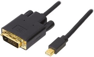 Deltaco DVI202, Mini DisplayPort, DVI-I, 2m цена и информация | Кабели и провода | pigu.lt