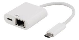 Deltaco USBC-GIGA2, RJ45, USB-C цена и информация | Адаптеры, USB-разветвители | pigu.lt