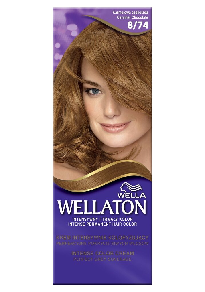 Plaukų dažai Wella Wellaton 100 g, 8/74 Caramel Chocolate kaina ir informacija | Plaukų dažai | pigu.lt