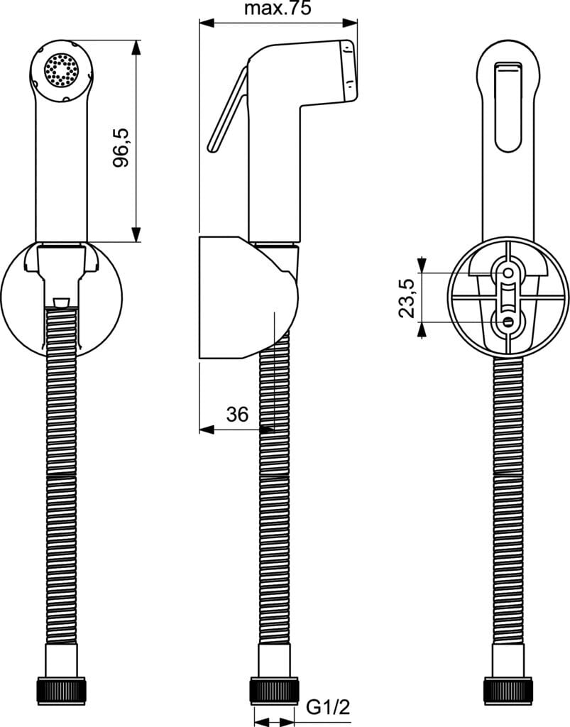 Bidete dušelio komplektas Ideal Standard, B0595AA kaina ir informacija | Vandens maišytuvai | pigu.lt