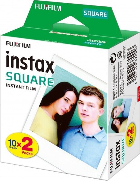 Instax SQUARE GLOSSY(2x10pl) kaina ir informacija | Priedai fotoaparatams | pigu.lt