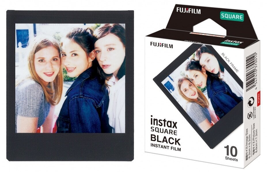 Moment.fotoplokšt. instax SQUARE GLOSSY BLACK FRAME (10pl) kaina ir informacija | Priedai fotoaparatams | pigu.lt