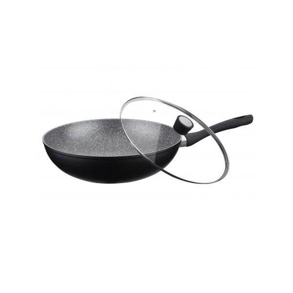 Peterhof WOK keptuvė su dangčiu, 30 cm kaina ir informacija | Keptuvės | pigu.lt