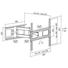 LogiLink BP0028 37-70” kaina ir informacija | Televizorių laikikliai, tvirtinimai | pigu.lt