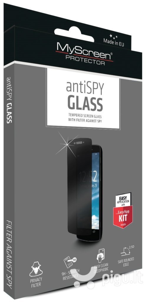 Apsauginis stiklas MyScreen AntiSPY Apple iPhone 7/8 kaina ir informacija | Apsauginės plėvelės telefonams | pigu.lt