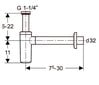 Sifonas praustuvui Geberit, savaime išsivalantis d32mm chromuotas 151.034.21.1 kaina ir informacija | Sifonai | pigu.lt
