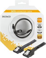 Deltaco SATA-1001-K, SATA, 0.5 m цена и информация | Кабели и провода | pigu.lt