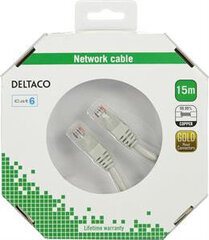 Patch кабель Deltaco TP-615-K, RJ45 UTP (CAT 6), 15 м цена и информация | Кабели и провода | pigu.lt