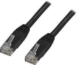 Patch kabelis Deltaco TP-63S-K, RJ45 UTP (CAT 6), 3 m kaina ir informacija | Kabeliai ir laidai | pigu.lt