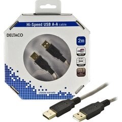 Deltaco USB2-8-K, USB 2.0 "A-A", 2,0 м цена и информация | Кабели и провода | pigu.lt