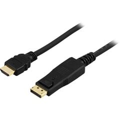 Deltaco DP-3020, DP/HDMI, 2 m цена и информация | Кабели и провода | pigu.lt