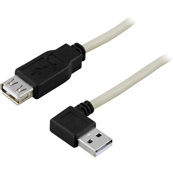 Deltaco USB2-102A, USB-A, 0.2 m kaina ir informacija | Kabeliai ir laidai | pigu.lt