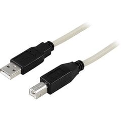 USB кабель Deltaco USB-218, USB 2.0 A male - B male, 2 м цена и информация | Кабели и провода | pigu.lt