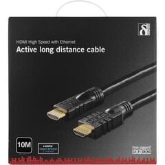 Deltaco HDMI-1100, HDMI, 10 m kaina ir informacija | Kabeliai ir laidai | pigu.lt
