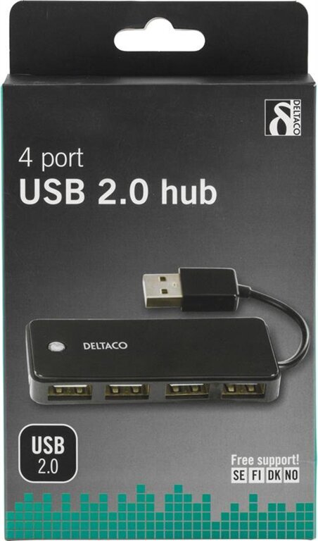 Deltaco UH-480 kaina ir informacija | Adapteriai, USB šakotuvai | pigu.lt