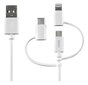 Deltaco IPLH-180, USB-C, Micro USB, Lightning , 0.5m kaina ir informacija | Laidai telefonams | pigu.lt