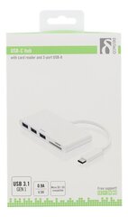 Хаб DELTACO USBC-HUB, USB 3.1, 2xUSB-C цена и информация | Адаптеры, USB-разветвители | pigu.lt