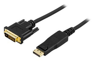 DP - кабель DVI-D Single Link DELTACO DP-2020, 20-pin ha - 18 + 1-pin ha, 2 м цена и информация | Кабели и провода | pigu.lt