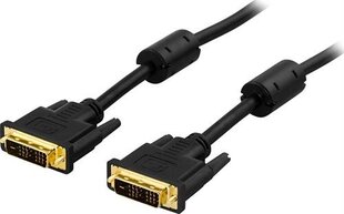 Deltaco VE011-AA, DVI/DVI-D, 1 м цена и информация | Кабели и провода | pigu.lt