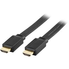 DELTACO HDMI-1050, HDMI kabelis, 5m, 19 pin ha-ha kaina ir informacija | Kabeliai ir laidai | pigu.lt