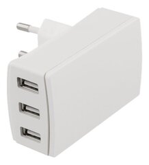 Deltaco USB-AC148, 3xUSB-A, 3.4A kaina ir informacija | Krovikliai telefonams | pigu.lt