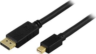 Deltaco DP-1111, DisplayPort, Mini DisplayPort, 1m kaina ir informacija | Kabeliai ir laidai | pigu.lt