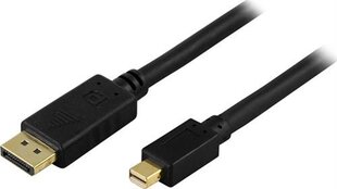 Deltaco DP-1121, DisplayPort, Mini DisplayPort, 2m kaina ir informacija | Kabeliai ir laidai | pigu.lt