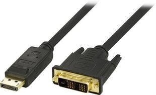 Deltaco DP-2010, DisplayPort, DVI, 1m kaina ir informacija | Kabeliai ir laidai | pigu.lt