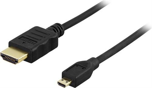 Deltaco HDMI-1023, HDMI/Micro HDMI, 2 m цена и информация | Kabeliai ir laidai | pigu.lt