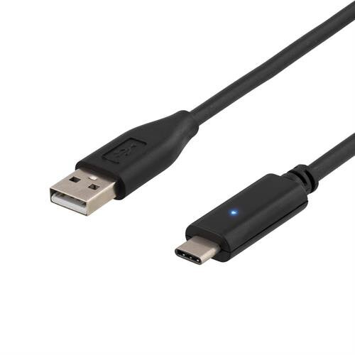 Deltaco USBC-1002, USB C, USB A, 0.25m цена и информация | Laidai telefonams | pigu.lt