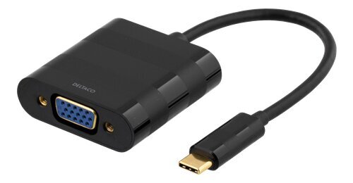 Deltaco 1279, USB-C/USB-A, 11 cm kaina ir informacija | Kabeliai ir laidai | pigu.lt