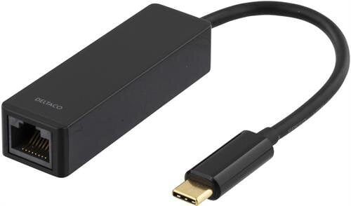 Deltaco, RJ45/USB-C, 10 cm kaina ir informacija | Kabeliai ir laidai | pigu.lt