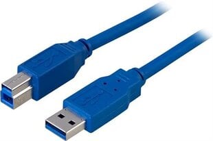 Deltaco USB3-120, USB-A/USB-B, 2m kaina ir informacija | Kabeliai ir laidai | pigu.lt