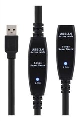 Deltaco USB3-1006, USB 3.0, 10m kaina ir informacija | Kabeliai ir laidai | pigu.lt