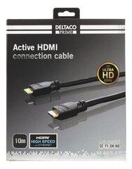 Deltaco HDMI-3100, HDMI, 10 m kaina ir informacija | Kabeliai ir laidai | pigu.lt