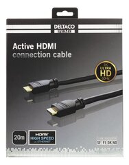 Deltaco HDMI-3200, HDMI, 20 m kaina ir informacija | Kabeliai ir laidai | pigu.lt