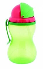 Бутылка CANPOL с трубочкой, 12 мес+, 370 мл, 56/113, зеленая цена и информация | Бутылочки и аксессуары | pigu.lt